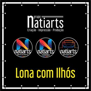 LONA  IMPRESSA - COM REFORÇO E ILHÓS LONA 380G - TAMANHO PERSONALIZADO -  BRILHO - REFORÇO E ILHÓS 